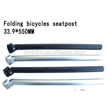 2015 Bicycles seatpost 33.9 * 550mm aluminio plegable atornillado Negro / Plata